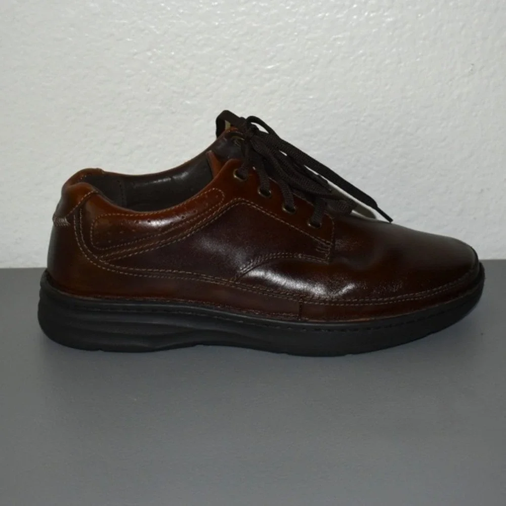 Drew Toledo Oxford Shoes Mens Brown Leather Lace Up‎ Comfort Orthopedic